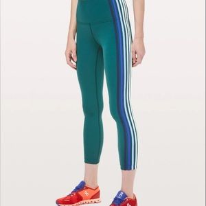 NWT Lululemon take A hint leggings green or gray